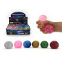 GALAXY SQUEEZE BALL W/ORBS & GLITTER (6 ASST)- 70mm
