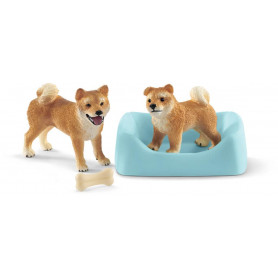 Schleich-Shiba Inu mother and puppy
