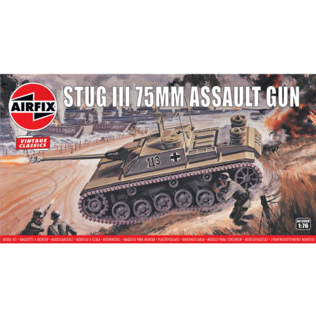 AIRFIX STUG III 75MM ASSAULT GUN 1:76 SCALE