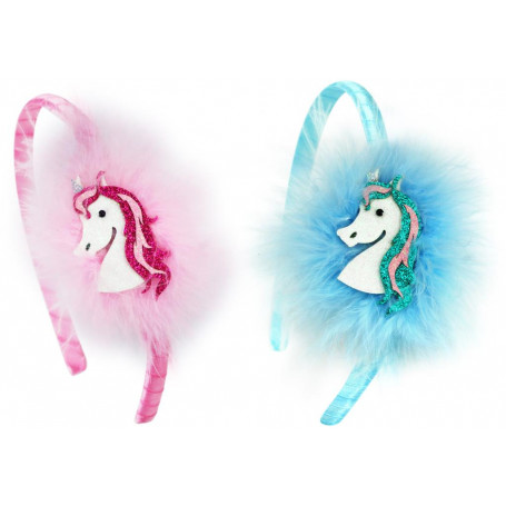 Pink Poppy Fluffy Unicorn Headband