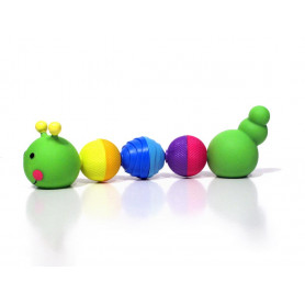 LALABOOM INTERCONNECTED CATERPILLAR BATH TOY (8 PCS)
