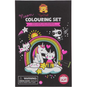 Neon Colouring Set - Unicorns & Friends