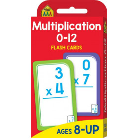 School Zone: Multiplication 0-12 Flash Cards (2017 Ed)