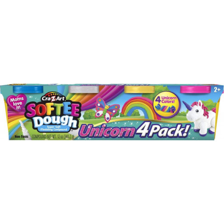 SOFTEE DOUGH 4 PACK UNICORN
