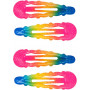 Pink Poppy Rainbow Snap Hairclips