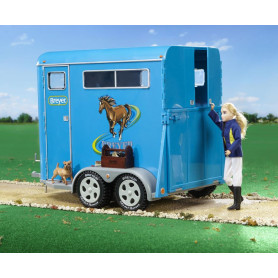 Breyer Traditional 2 Horse Trailer Blue