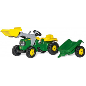 rollyKid John Deere  Pedal Tractor + Trailer + Loader