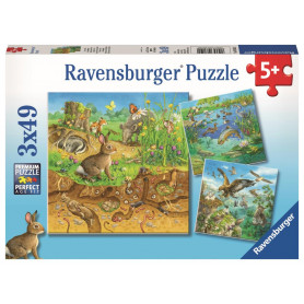 Rburg - Animals in their Habitats Puz 3x49pc