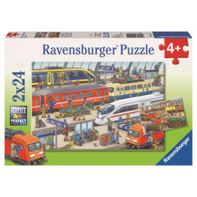 Rburg - Busy Train Station Puzzle 2x24pc