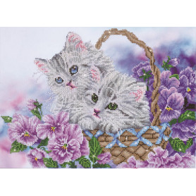 DIAMOND DOTZ KITTY BASKET 52 x 38cm