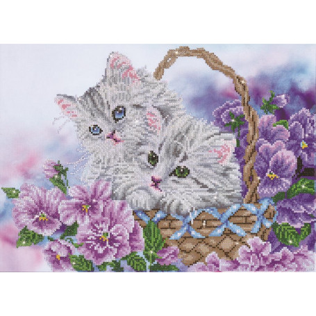DIAMOND DOTZ KITTY BASKET 52 x 38cm