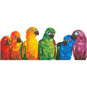 DIAMOND DOTZ RAINBOW PARROTS 77 x 30cm