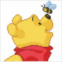 DIAMOND DOTZ POOH WITH BEE 22 x 22 cm