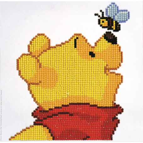 DIAMOND DOTZ POOH WITH BEE 22 x 22 cm