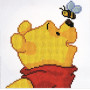 DIAMOND DOTZ POOH WITH BEE 22 x 22 cm