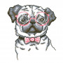DIAMOND DOTZ HUG A PUG 35 x 35cm