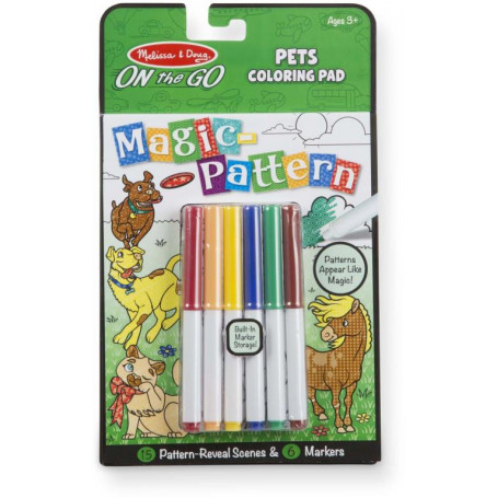 M&D - On The Go - Magic Pattern Colouring Pad - Pets