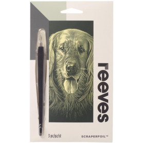 Reeves Mini Gold Scraperfoil - Dog Portrait - PPCFM4