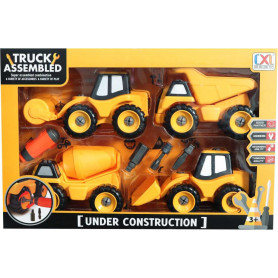 DIY Construction Truck set 4 pc
