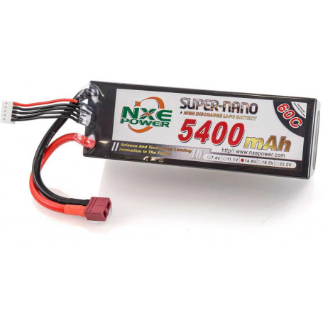 NXE 14.8v 5400mah 60c H/case Lipo w/Dean