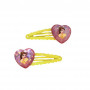 Pink Poppy - Belle Heart Gem Snapclips