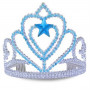 Silver Heart Tiara W/Blue Star