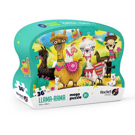 ROCKET PARK LLAMA-RAMA 36PC MEGA PUZZLE