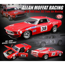 1:18 Allan Moffat Racing # 38 Coca Cola 1969 Boss 302