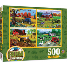 Masterpcs 4 Pack Farm & Country 4 Pack Puzzle 500 pcs