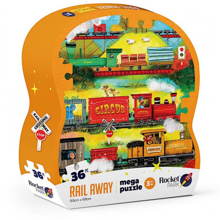 ROCKET PARK RAIL AWAY 36PC MEGA PUZZLE