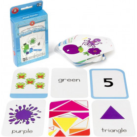 Learning Can Be Fun - Colour Shape Number Flash Card