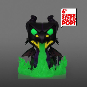 Disney Dragon w/Flames Metallic Glow 6" Pop!