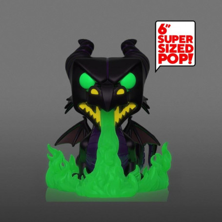 Disney Dragon w/Flames Metallic Glow 6" Pop!