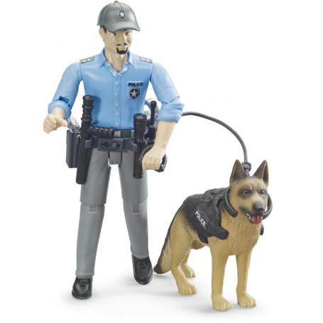 Bruder Policeman with dog