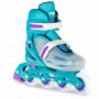 148 Adjustable Inline Skate TEAL GLITTER  | MED 2-5