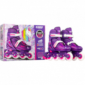 148 Adjustable Inline Skate PURPLE GLITTER  | MED 2-5