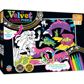 Masterpcs Kids Velvet Coloring Mermaid Puzzle 60 pcs