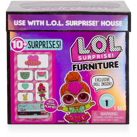 L.O.L. Surprise Furniture with Bedroom & Neon Q.T.