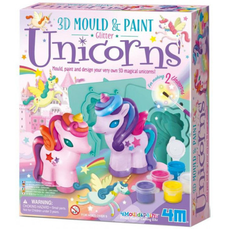 4M - Mould & Paint - 3D Glitter Unicorns