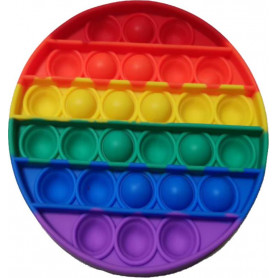 Pop It Fidget Toy RAINBOW Round  Asst