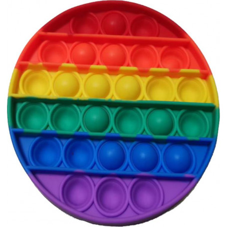 Pop It Fidget Toy RAINBOW Round  Asst