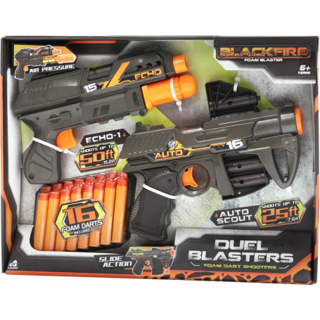 LANARD - BLACKFIRE -DUEL BLASTERS WITH DARTS
