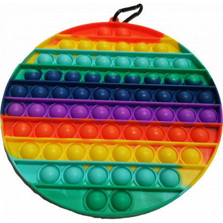 Pop It Fidget Toy SuperSized Rainbow CIRCLE (D12)
