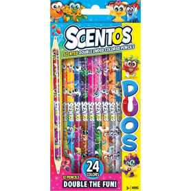 Scentos Scented Duos Double Ended Coloured Pencils 12pk