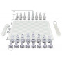 Clear Plastic Chess and Checkers with Glass Board