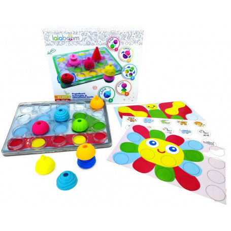 LALABOOM PEG BOARD & 20 PCS BEADS
