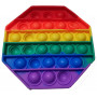 Pop It Fidget Toy RAINBOW Octagon (D48)