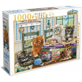 1000pce Tilbury Premium Puzzle - Kittens Knitting