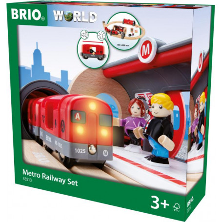 BRIO Set - Metro Railway Set, 20 pieces