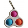3 Dimple Pop It Fidget Toy Keychain assorted